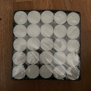100 count unscented candles